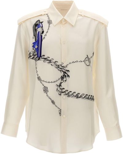 Burberry Knight Shirt, Blouse - White