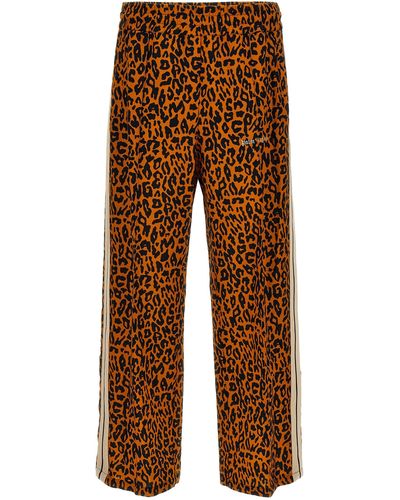 Palm Angels Cheetah Track Pantaloni Multicolor - Marrone