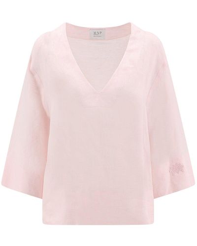 MVP WARDROBE Linen Shirt - Pink