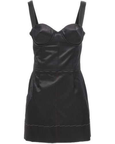 Maison Margiela Contrast Stitching Corset Dress Dresses - Black