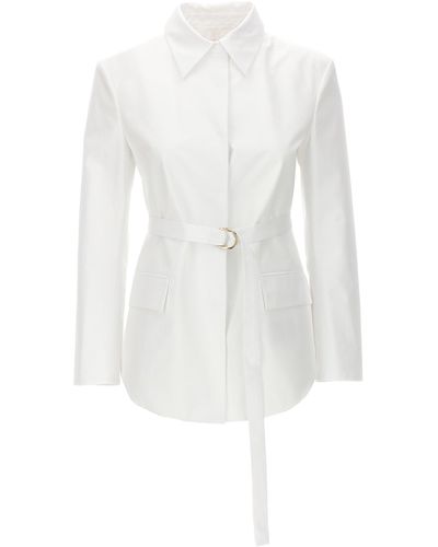 Valentino Garavani Belt Jacket Blazer And Suits Bianco