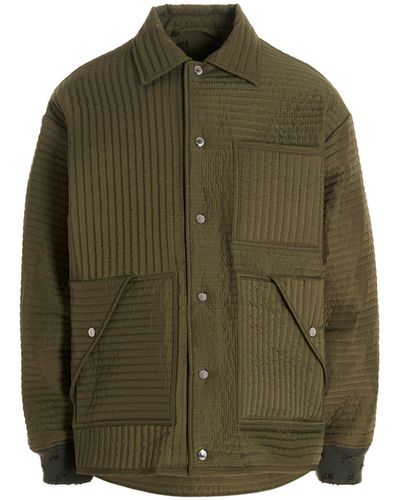 Khrisjoy 'Chore Quilted Stripes' Giacche Verde