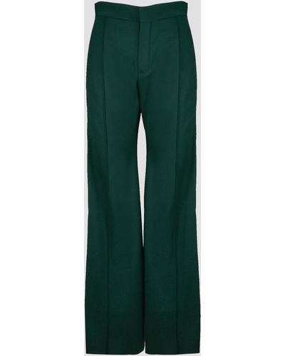 Chloé Silk Canvas Trouser - Green