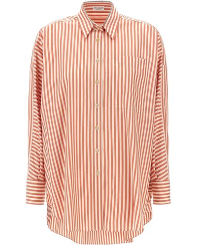 Brunello Cucinelli Striped Shirt Shirt, Blouse - Pink