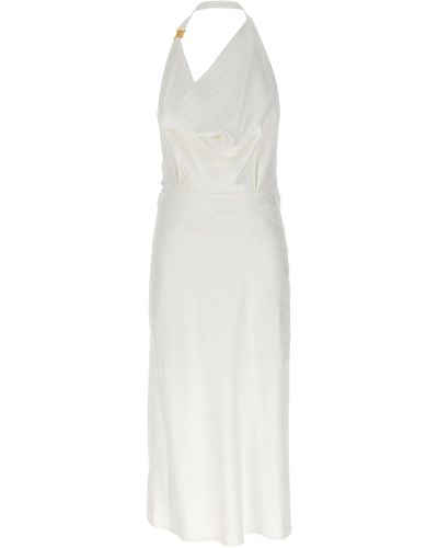 Elisabetta Franchi All Over Logo Dress Abiti Bianco