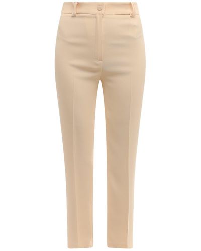 Hebe Studio Colored Fabric Trouser - Natural