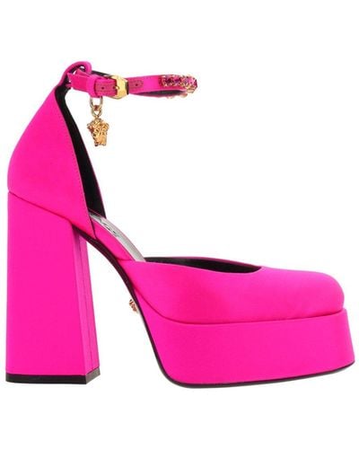 Versace Aevitas Silk Platform Pump - Pink