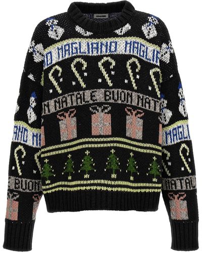 Magliano Buone Feste Sweater, Cardigans - Black