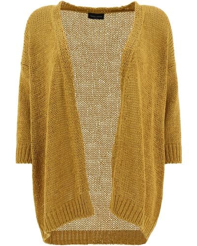 Roberto Collina Knitted Open Cardigan - Natural