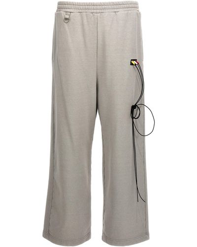 Doublet Rca Cable Embroidery Trousers - Grey