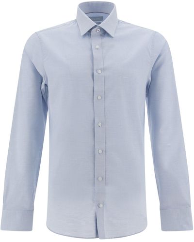 Michael Kors Camicia Business Dobby - Blu