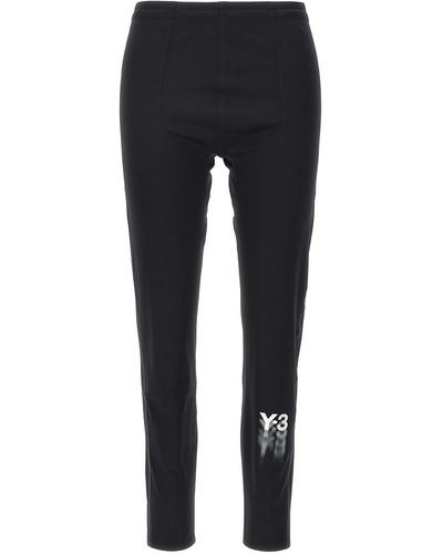 Y-3 Logo Leggings Nero