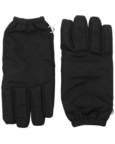 Prada Gloves Recycled Nylon - Black