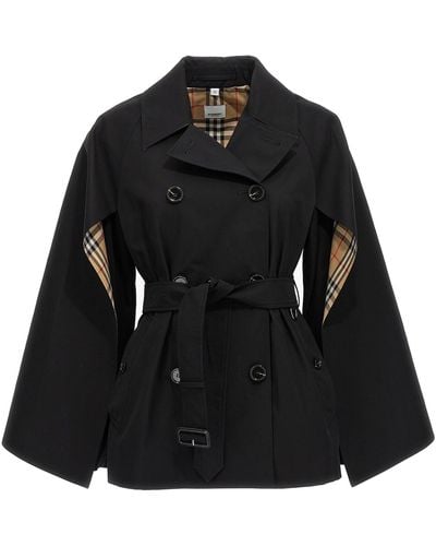 Burberry Giacca trench in gabardine tropicale - Nero