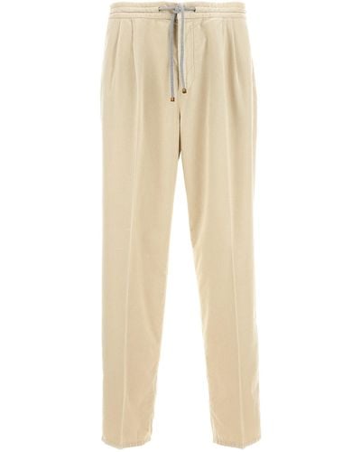 Brunello Cucinelli Corduroy Trousers Trousers - Natural