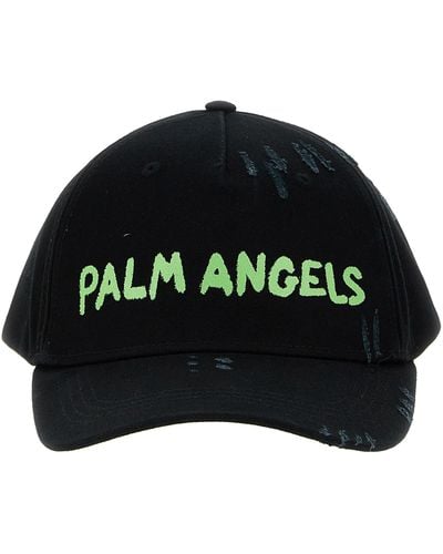 Palm Angels Seasonal Logo Hats - Black