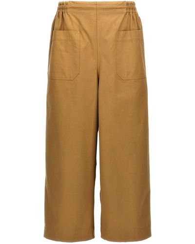 Hed Mayner Cotton Trousers Pantaloni Beige - Neutro