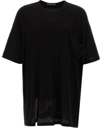 Yohji Yamamoto Unfinished Pocket T Shirt Nero