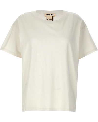 B Sides Basic T Shirt Bianco