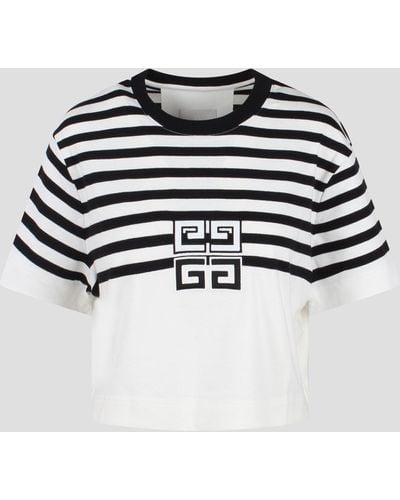 Givenchy 4g Stripes Cotton T-shirt - Metallic