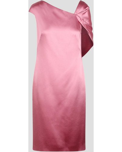 Givenchy Asymmetric Draped Midi Dress - Pink