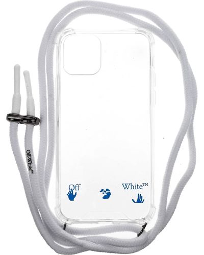 Off-White c/o Virgil Abloh Porta iPhone iphone 11 Pro PVC Trasparente - Bianco