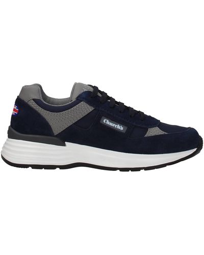 Church's Trainers Ch873 Suede Grey - Blue