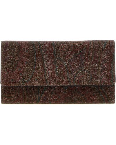 Etro Paisley Wallets, Card Holders - Brown