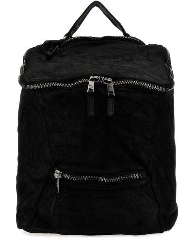 Giorgio Brato Leather Backpack Backpacks - Black