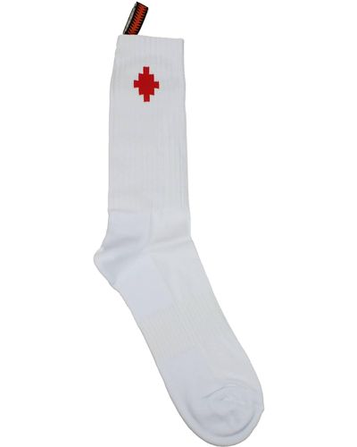 Marcelo Burlon Socks Cotton White Red