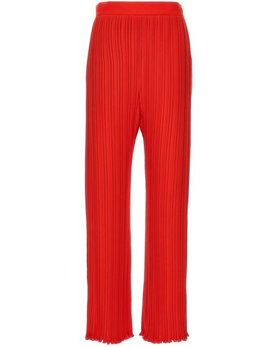 Lanvin Pleated Pantaloni Rosso