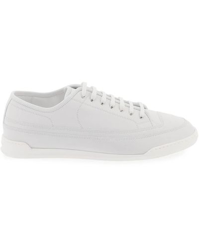 John Lobb Sneakers Court In Pelle - Bianco