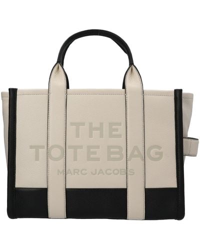 Marc Jacobs The Colorblock Medium Tote Tote Bag White/black - Multicolor