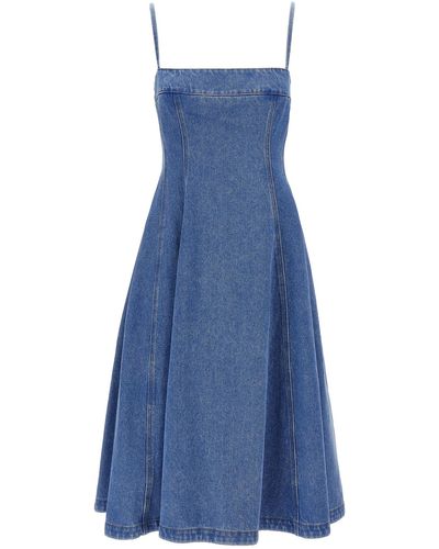 Marni Bleached Coated Dresses - Blue