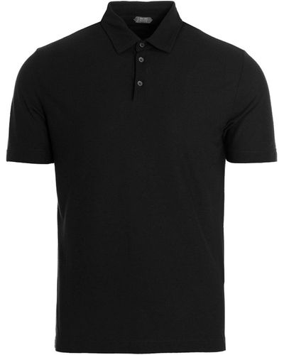 Zanone Ice Cotton Shirt Polo - Black