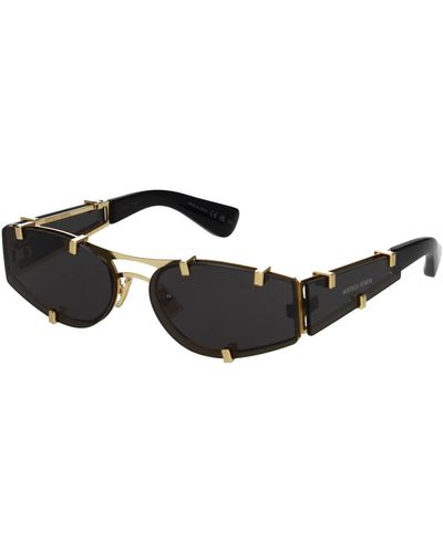 Bottega Veneta Sunglasses Metal Black Gold - White