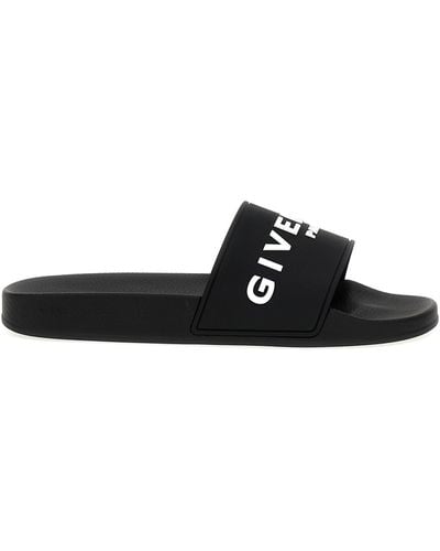 Givenchy Plage Capsule Slides Sandals - Black