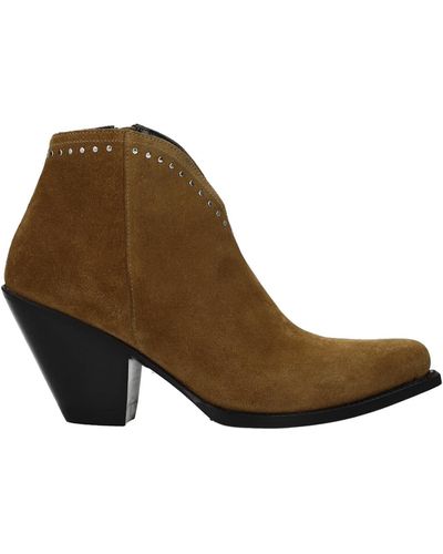 Celine Ankle Boots Suede - Brown