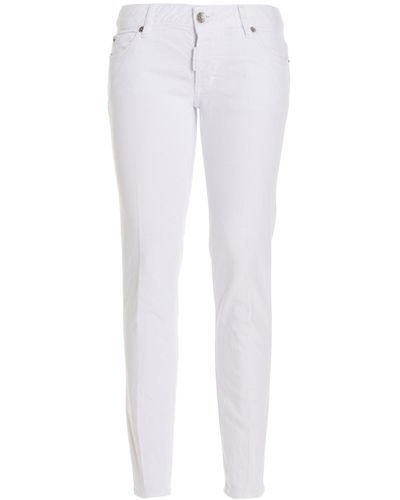 DSquared² 'Jennifer Cropped' Jeans Bianco