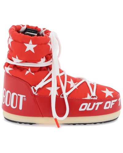 Moon Boot Icon Light Low Stars Apres Ski Boots - Red