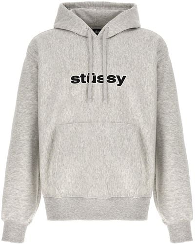 Stussy Logo Hoodie - Gray