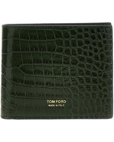 Tom Ford Bi Fold Portafogli Verde