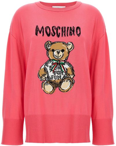 Moschino Teddy Bear Maglioni Fucsia - Rosa