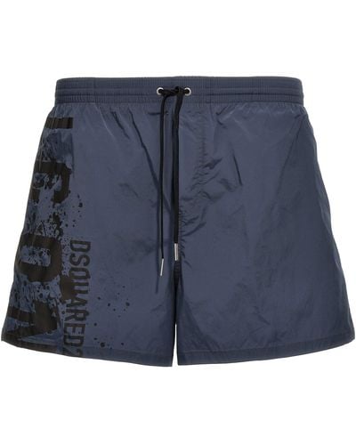 DSquared² Midi Boxer Shorts Beachwear - Blue