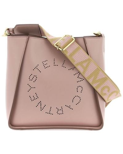 Stella McCartney Crossbody Bag With Perforated Stella Logo - Pink