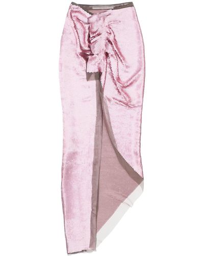 Rick Owens Sequin Embroidered Skirt With Train - Pink