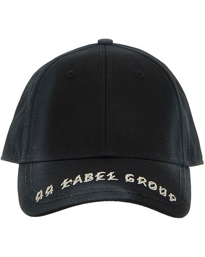 44 LABEL Logo Embroidery Cap Hats - Black