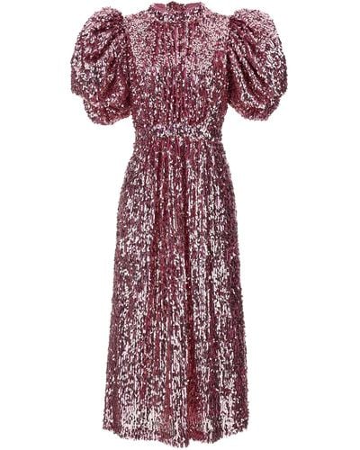 ROTATE BIRGER CHRISTENSEN Sequin-embellished Midi Dress - Women's - Polyester/recycled Polyester/elastane - Pink