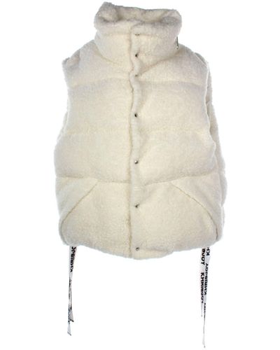 Khrisjoy Gift Ideas Puff Oversize Vest Pile Acrylic Ivory - White