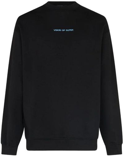 Vision Of Super Crewneck With Butterfly Print - Black
